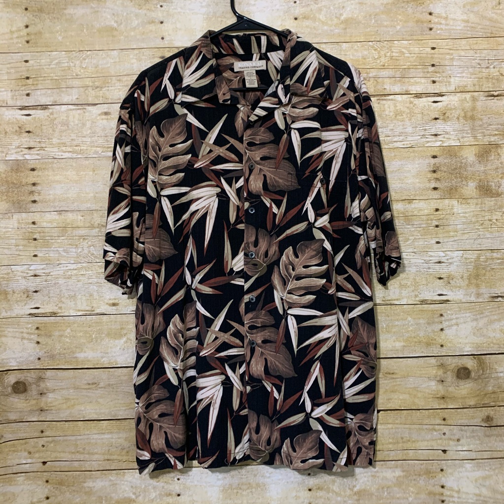Kona Kai Hawaiian Button Up L